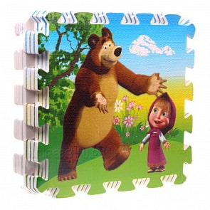 Коврик-пазл «Маша и медведь» 8 сегментов (Играем вместе, FS-Mmsim)