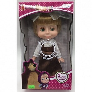 Интерактивная кукла Маша – Маша и Медведь. Школьница, 25 см (Карапуз, 83033SCH)