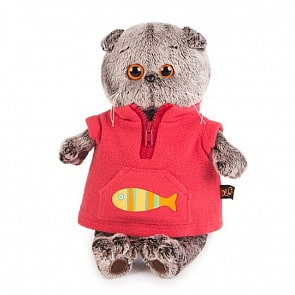 Мягкая игрушка – Басик в красном флисовом жилете (Budi Basa, Ks19-068)