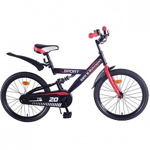 Велосипед подростковый – BMW, колеса 20", MR1-тип, черный с красным (ST20067-MR1)