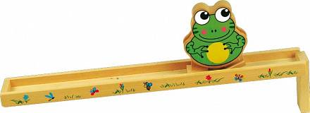 Развивающая деревянная игрушка горка "Лягушка" 