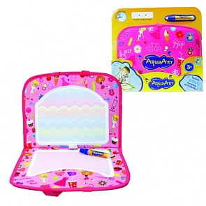 Игровой коврик для рисования AquaArt с ручками, цвет - розовый (1Toy, Т10157)