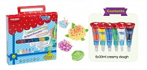 Масса мягкая 3D для моделирования и декорирования, 6 тюбиков по 30 мл, разных цветов (Paulinda, 160002)