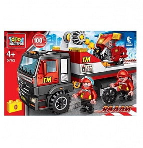 Конструктор КамАЗ-перевозчик с мотоциклом Ралли 111 деталей (Город мастеров, 5762-KK)