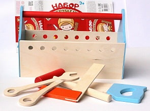 Набор инструментов: молоток, пила, ключ, отвертка, уголок (Десятое королевство, 04043ДК)