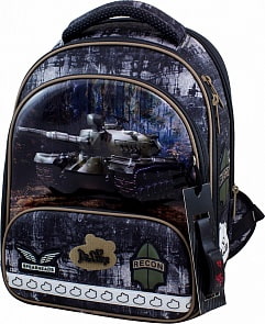 Ранец DeLune 9-128 с мешком для обуви, жестким пеналом и часами (Winner, 9-128)