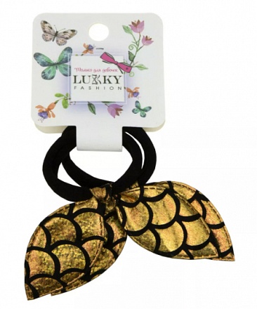 Резинки для волос Lukky Fashion - Блестящий бантик русалка, 2 штуки  