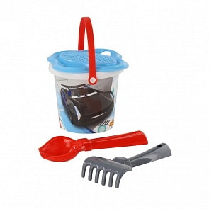 Набор Disney/Pixar Тачки №2: ведро малое с наклейкой, ситечко-цветок, совок №2, грабельки №2 (Полесье, 66367) (ассортимент)