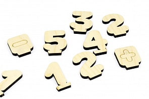 Игровой набор деревянный - Цифры с подставкой (Paremo, PE720-223)