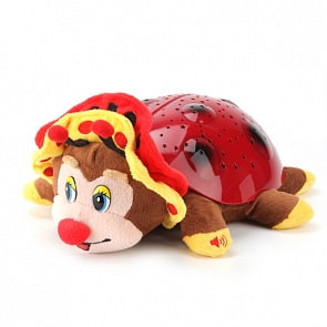 Мягкая игрушка - Божья коровка-ночник, 3 колыбельные, 3 рассказа, 33 см (Мульти-пульти, BY8019)