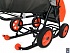 Санки-коляска Snow Galaxy City-2 - Мишка с бабочкой на красном, на больших колесах Eva, сумка, варежки  - миниатюра №12