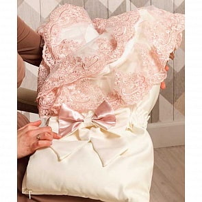 Комплект на выписку из серии Самия Л 4048/1, сезон – весна, цвет – молочный пудра (Мой Ангелок, УТ-00000378_молочный-пудра)