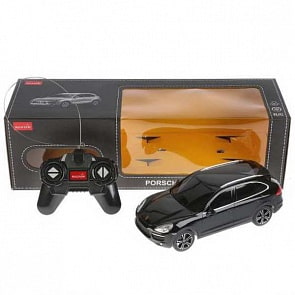 Машина на радиоуправлении 27mhz Porsche Cayenne Turbo, цвет черный, 1:24 (Rastar, 46100B)