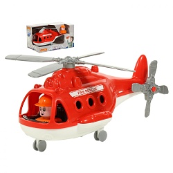 Вертолёт пожарный Альфа, в коробке, 29 х 16,5 х 15,5 см. (Полесье, П-68651) - миниатюра