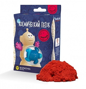 Космический песок красный пластичный с формочкой, 150 г (Космический песок, KP015R)