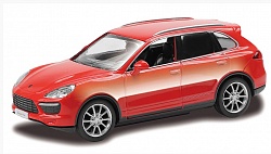 Машина металлическая RMZ City - Porsche Cayenne Turbo , без механизмов, масштаб 1:43, цвет красный (RMZ City, 444012-RD) - миниатюра