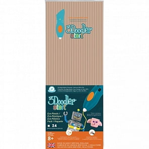 Эко-пластик к 3Д ручке 3Doodler Start, цвет бежевый, штуки (WobbleWorks, 3DS-ECO12-BEIGE-24)