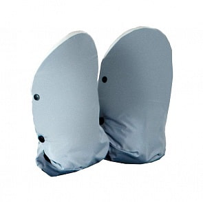 Варежки для санок - Теплые ручки, флис, серые (RT, 4509RT)