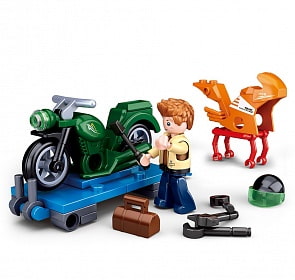 Конструктор - Мотоцикл с фигуркой, 45 деталей (Sluban, M38-B0717C)