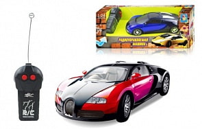 Машина на радиоуправлении - Спортавто, 20 см, масштаб 1:24, 27 МГц, на батарейках, 2 канала: движение вперед и назад, разворот (1Toy, Т13793)
