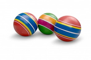 Мяч диаметр 75 мм грунтованные окрашенные вручную (Р3-75) (ассортимент)