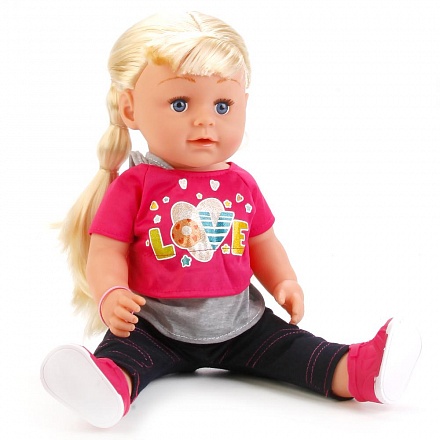 Интерактивная кукла 45 см, пьет и писает, плачет слезами, ноги сгибаются 