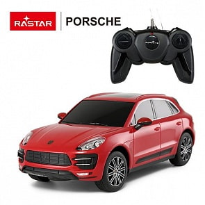 Машина на радиоуправлении 1:24 Porsche Macan Turbo, цвет – красный (Rastar, 71800R)