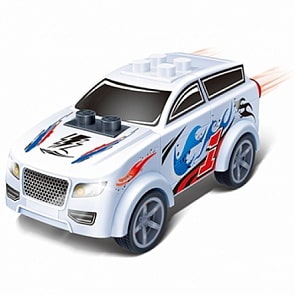 Конструктор - Инерционная машина, белая, 23 детали  (Banbao,  8629-1)