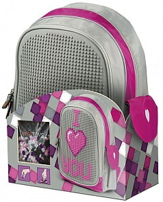 Рюкзак - В Школу с любовью. С 3-мя картинками для сборки (Maxitoys, MT-FU052018-4)