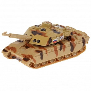 Танк Т-90, инерционный, башня вращается, 13 см, свет и звук (Технопарк, SB-18-40(SL457)