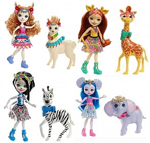 Кукла Enchantimals с большой зверюшкой, 4 вида (Mattel, FKY72) (ассортимент)