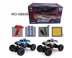 Машина Скалолаз на радиоуправлении 2.4G, 1:12, световые эффекты, разные цвета (Junfa Toys, 8897-186D) (ассортимент)