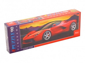 Пазл-панорама - Спортивный автомобиль, 90 элементов, А4 формат  (Hatber, 90ПЗ4_12842)