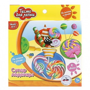 Тесто для лепки - Супер леденцы, 4 цвета (Multiart, B388-H24056-PDsim)