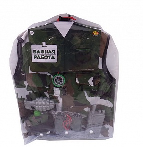 Форма военного из серии Важная работа, 10 предметов с аксессуарами (Abtoys, PT-00782(WJ-A0006)