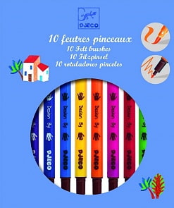 Фломастеры двухсторонние, классические цвета (Djeco, 08800k)