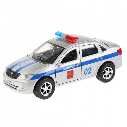 Машина инерционная – Автоваз Лада Гранта Полиция, 12 см, открываются двери 