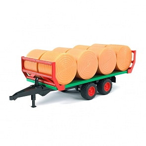 Прицеп для перевозки рулонов сена с 8 рулонами (Bruder, 02-220)