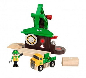 Набор - Лесозаготовочная станция, свет, звук (Brio, 33774)