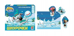 Настольная игра – Шнурочки. Зимние забавы. Белка и стрелка озорная семейка (Радуга, С-1038)