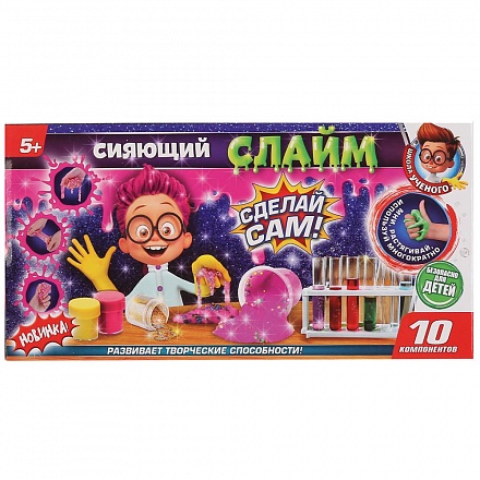 Игрушка опыты Школа ученого - Сияющий слайм: сделай сам 