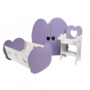 Набор кукольной мебели - Мини, 3 предмета (Paremo, PFD120-22M)