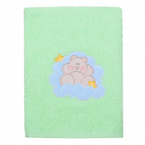 Полотенце Мишка на облаке (Kidboo, 00-0013345 зелёный)