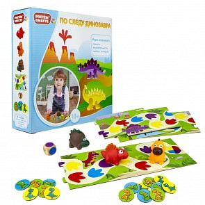 Развивающая игра из серии Растем вместе - По следу динозавра (1Toy, Т16223)