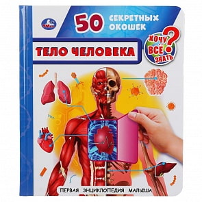 Первая энциклопедия малыша – Тело человека, 50 секретных окошек (Умка, 978-5-506-04340-9)