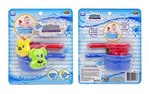 Набор формочек для ванной Веселое купание: кошечка и собачка (Abtoys, PT-01209)