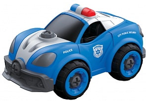 Патрульная машина из серии Экстренные службы на радиоуправлении, 18 см, 2,4ГГц, разборный, в комплекте шуруповерт (1toy, Т16961)