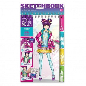 Блокнот дизайнера – Модные города мира, с трафаретами и стикерами (Style Me Up, 1405st)