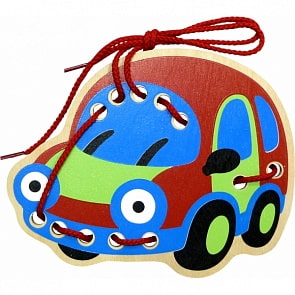 Развивающая шнуровка – Машинка, в пакете (Alatoys, ШН11sim)