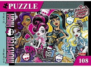 Пазлы 108 элементов - Школа Монстров Monster High (Hatber, 108ПЗ4_13006)